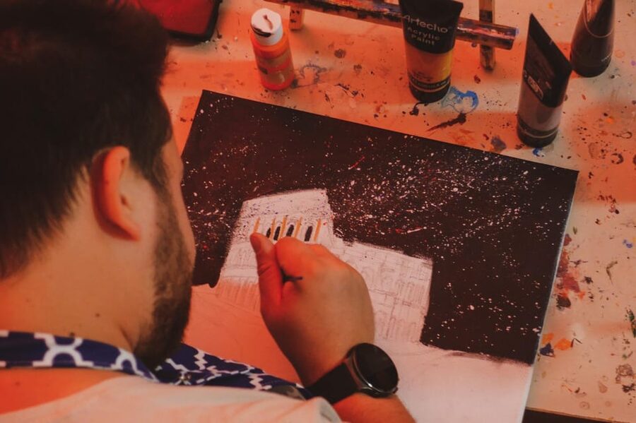Rome: Tipsy Painting Class with Fine Wine and Arts - First Sip in a 17th-Century Palazzo Studio