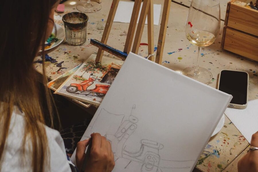 Rome: Tipsy Painting Class with Fine Wine and Arts - Your Instructor Makes or Breaks the Night
