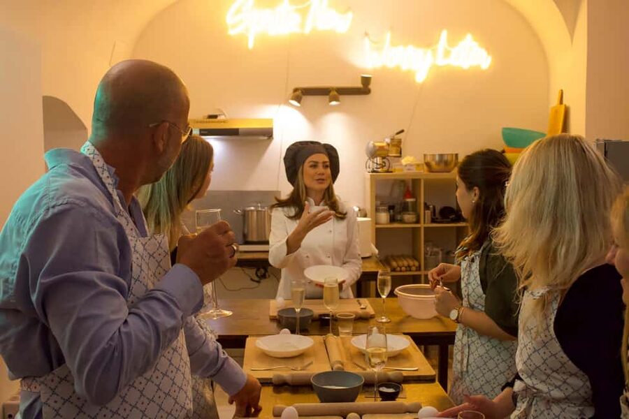 Rome: Tiramisu & Pasta Small-Group Cooking Class - A Roman kitchen setup where the evening feels sociable