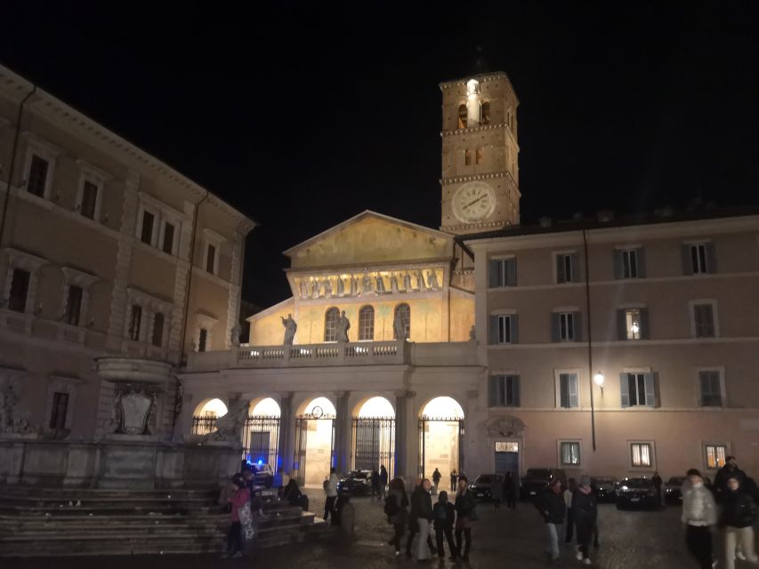 Rome: Trastevere & Campo de Fiori Street Food Walking Tour - Campo de Fiori market time, suppli in hand