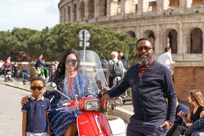 Rome Vespa Scooter Tour with Professional Photographer - Stop 1: Colosseum area photos, with no ticket stress
