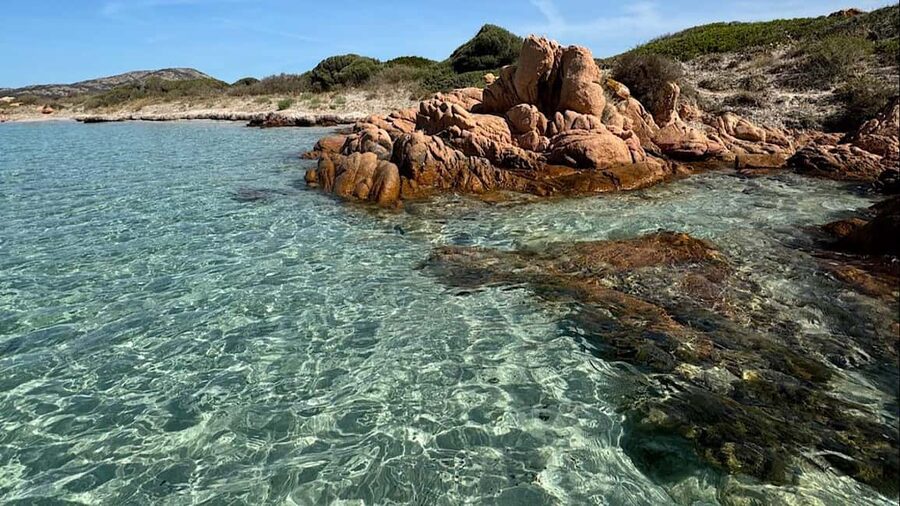 San Teodoro: Tavolara and Molara Islands Dinghy Excursion - Cala Coda Cavallo: a quick photo moment that sets the geometry of the gulf