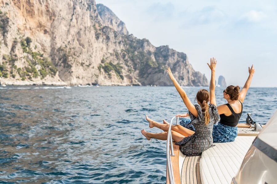 Sorrento: Exclusive Capri Boat Tour and Optional Blue Grotto - 4 hours on Capri: narrow streets, shopping, and Mount Solaro choices