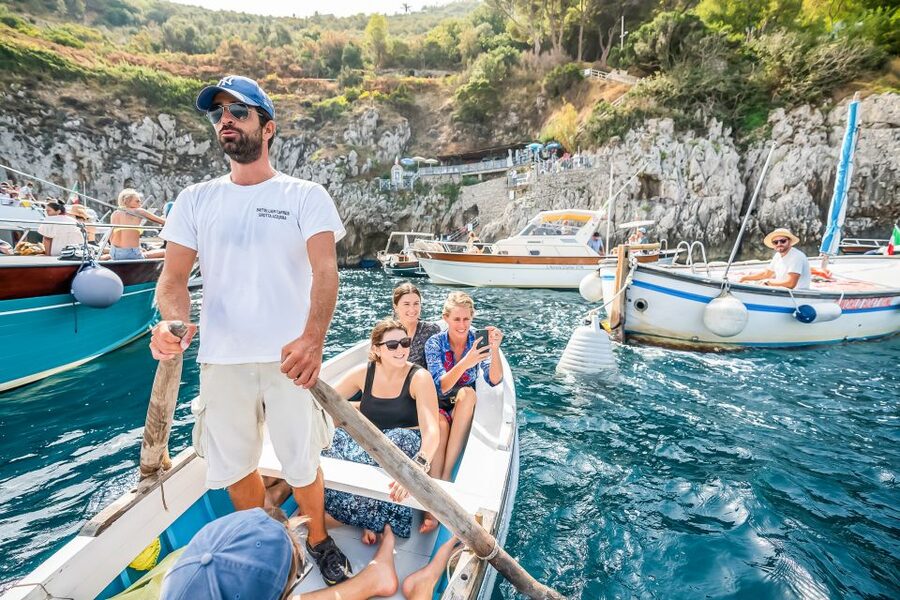 Sorrento: Exclusive Capri Boat Tour and Optional Blue Grotto - Onboard vibe: drinks, homemade limoncello touches, and real hosts