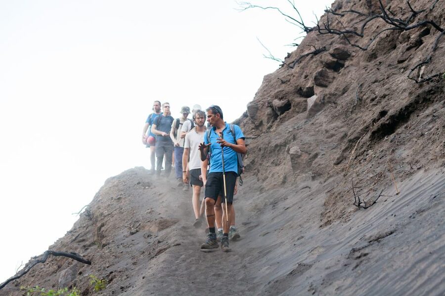 Stromboli: Sunset Trekking at Sciara del Fuoco - Sciara del Fuoco at sunset: the view turns into a show