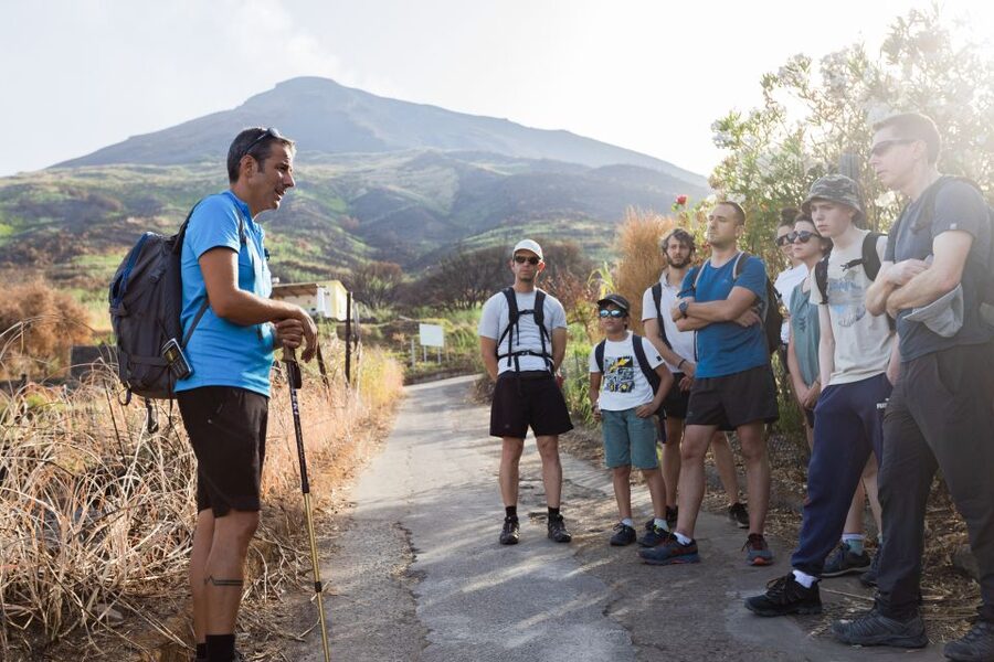 Stromboli: Sunset Trekking at Sciara del Fuoco - The downhill return with torches and headlamps