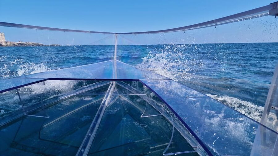 Syracuse: Coast and Sea Caves Full Transparent Boat Tour - From A Surgiva to the dock: how the ride gets started