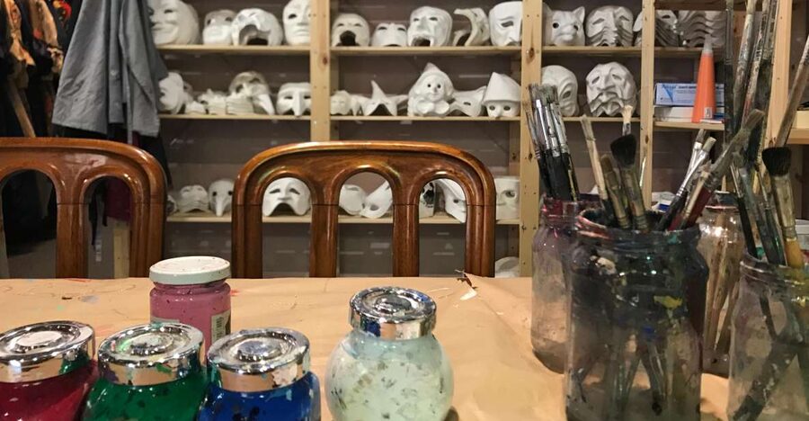 Venice: Paint your own Venetian Mask Workshop - Metallic Gold and Silver Finishing Touches That Look Like Carnival