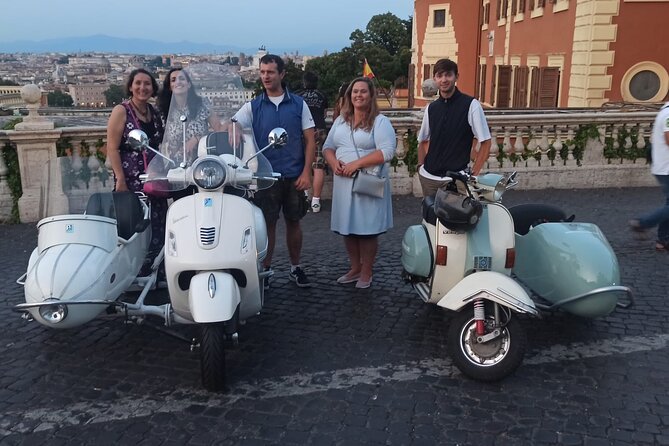 Vespa Sidecar Tour at Day/Night with Pickup - Pyramid of Cestius and Aventine Hill: surprising sights from the road