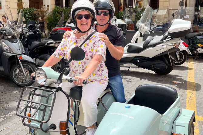 Vespa Sidecar Tour By Night with Pickup - Riding in a shared sidecar setup (and how not to be surprised)