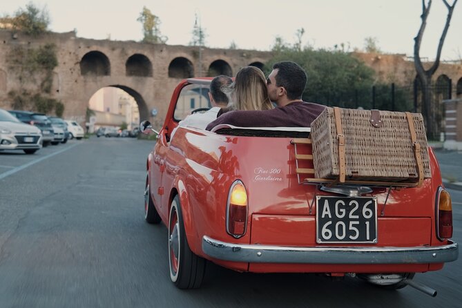 Vintage Fiat 500 Cabriolet: Rome's Highlight Semi Private Tour - Gianicolo hill break, prosecco or soft drinks, and panoramic Rome