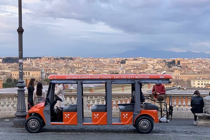 VIP Rome Golf Cart Food Tour with Eating Europe - Trastevere Spritz at Ercoli Trastevere, Then Gianicolo Views