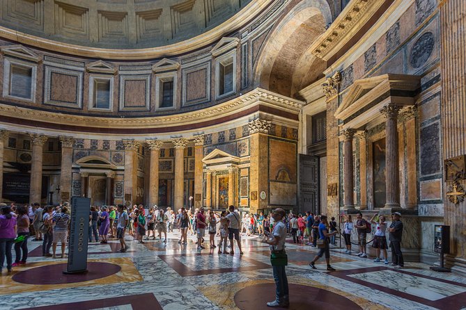 Walking Guided Tour and Rome's Iconic Temple Pantheon Entrance - Walking into the Pantheon: what your guide should prime you to notice